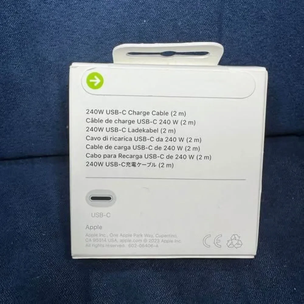 Apple USB-C 240W Fast Charge Cable 2m (6.6 ft) – NEW
